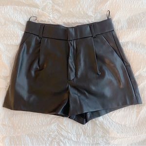 ZARA Faux Leather Shorts